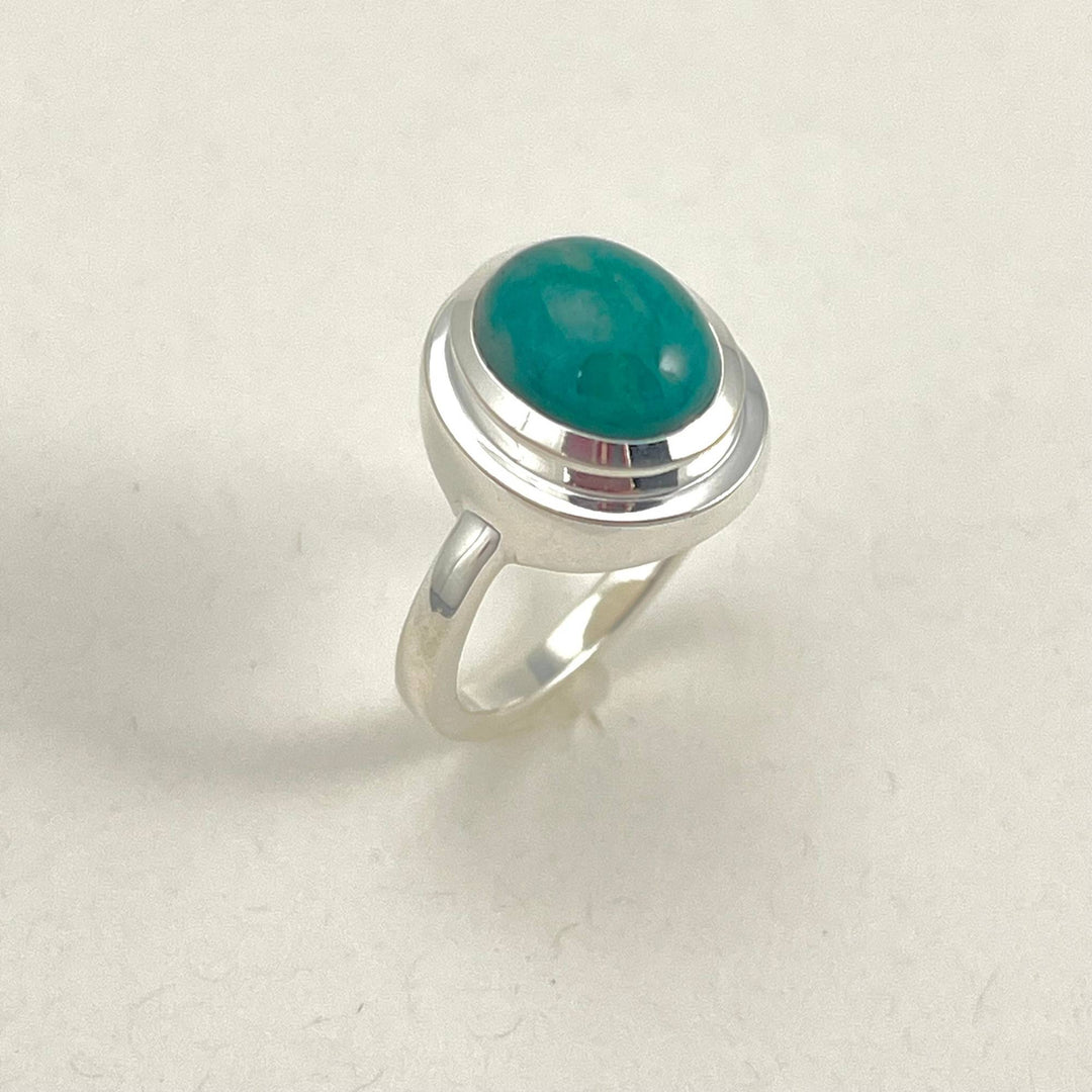 Bague unique amazonite du Lac Sairs