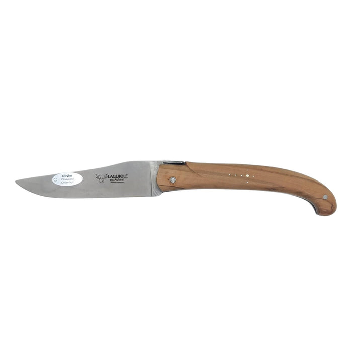 Couteau Le Laguiole Trappeur manche en bois d'olivier 14 cm