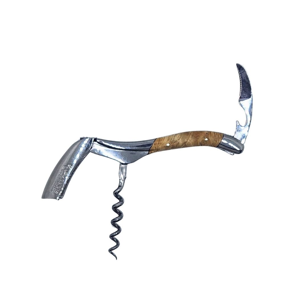 Sommelier ouvert en bois d'érable vu de devant par Laguiole en aubrac