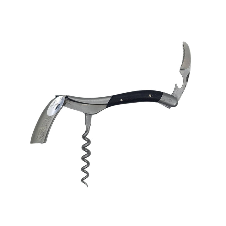 Sommelier Laguiole en Aubrac ouvert en bois d'ébène vu de devant