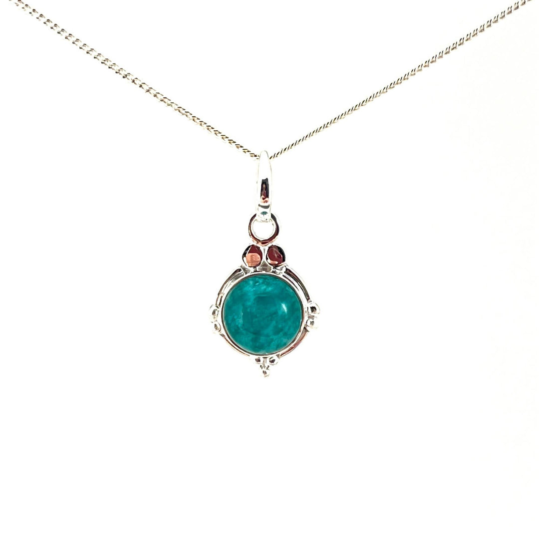 Pendentif rond amazonite du Lac Sairs