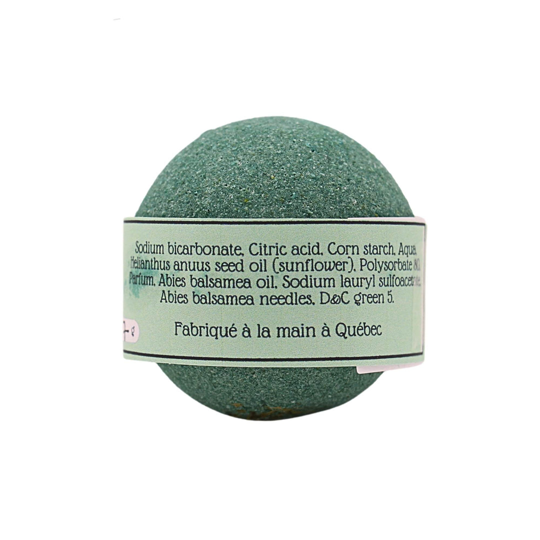 Bombe de bain verte Dans les bois par Dahlia vue de derrière