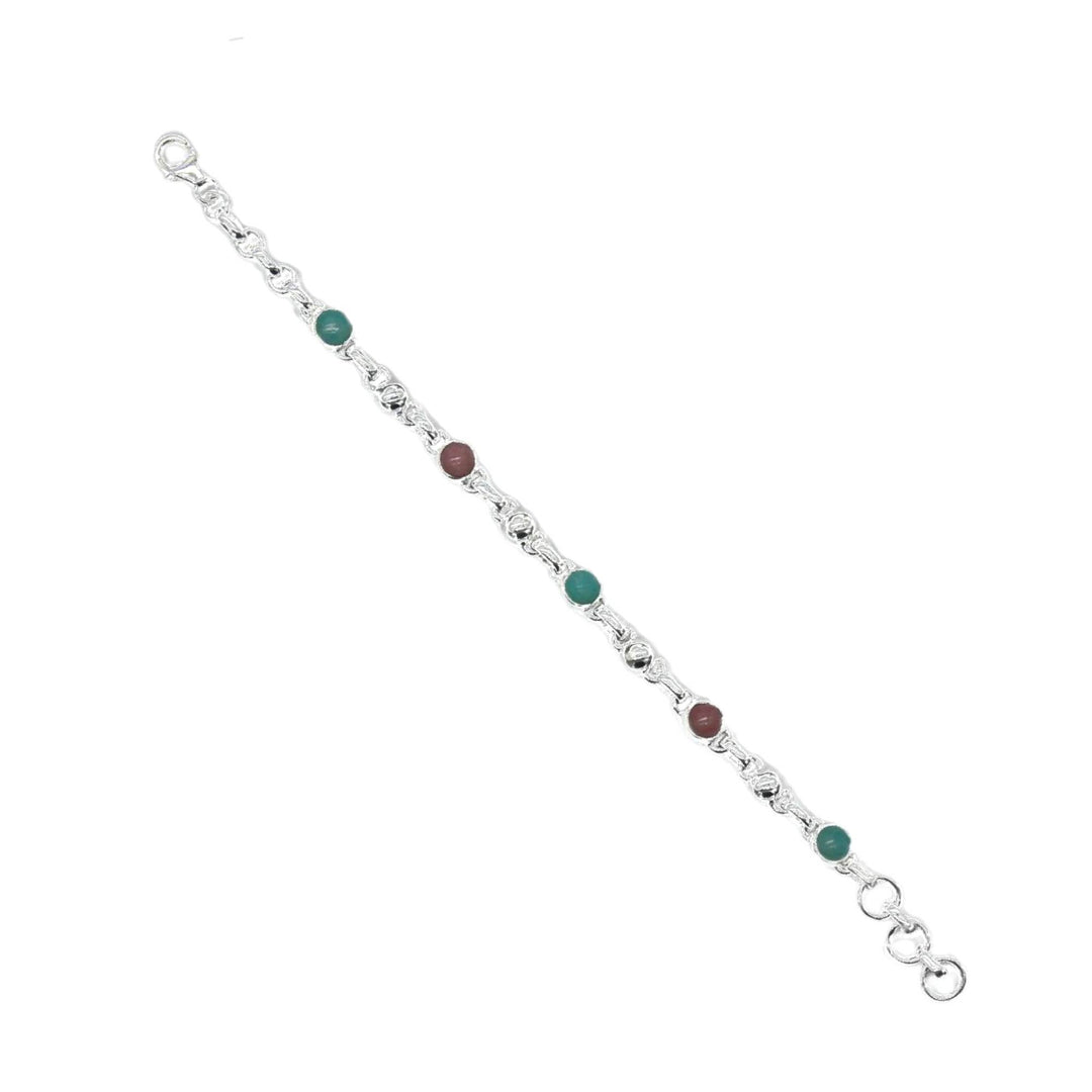 Bracelet avec Rosaline et Amazonite par Gemmes Québec
