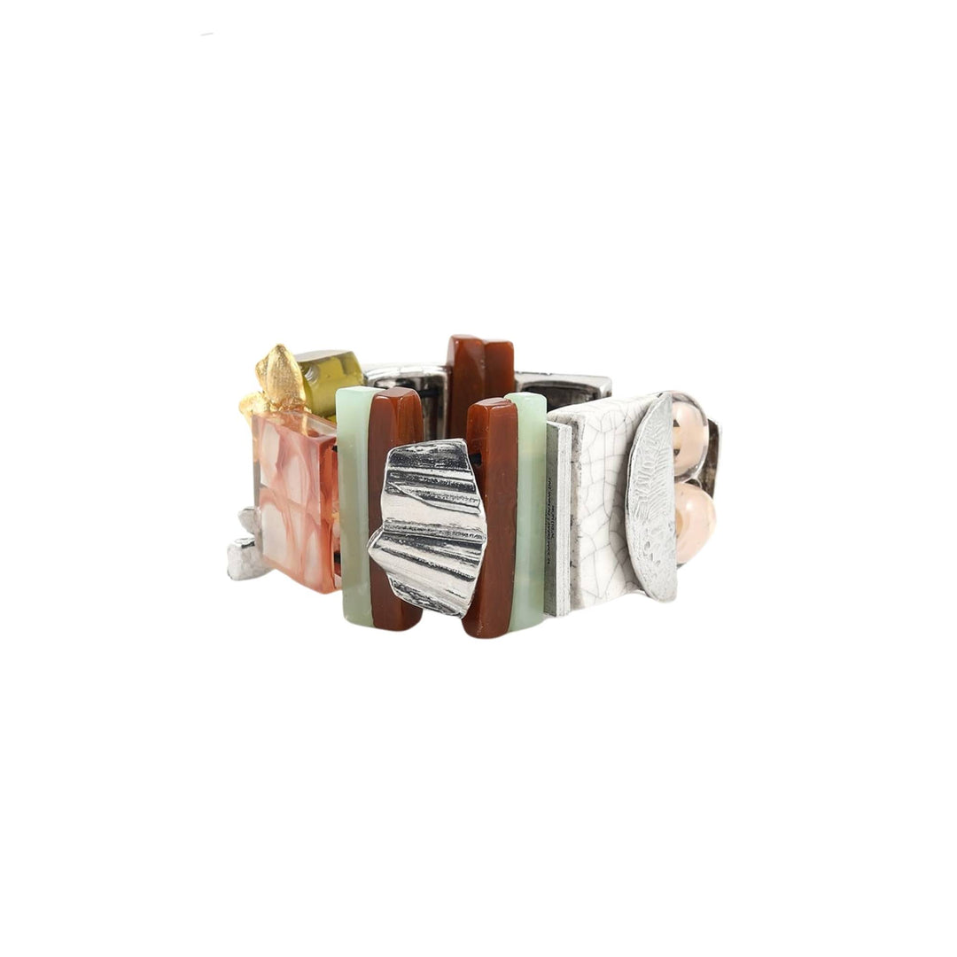 Bracelet avec gros morceaux de couleurs différentes Spica par Anne-Marie Chagnon