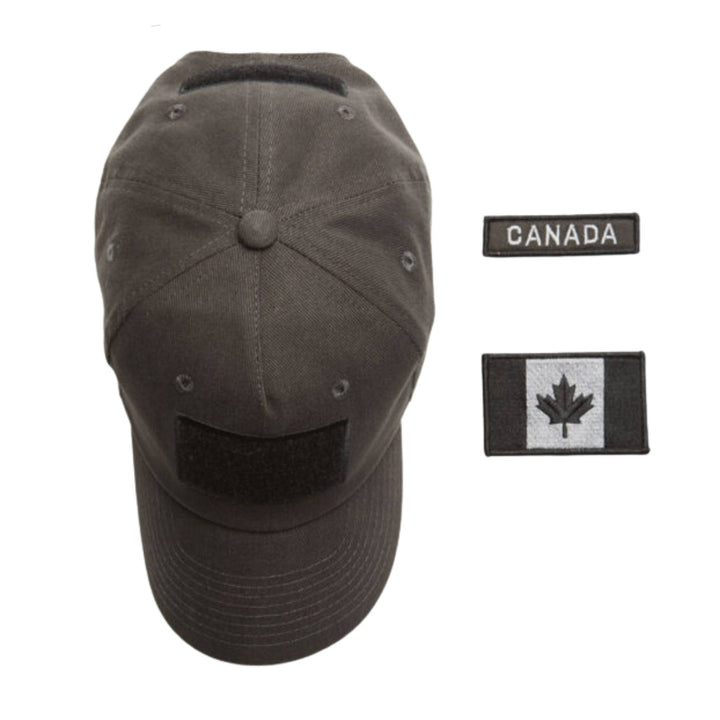 Casquette grise avec drapeau du Canada charbon par Red Canoe vue de dessus