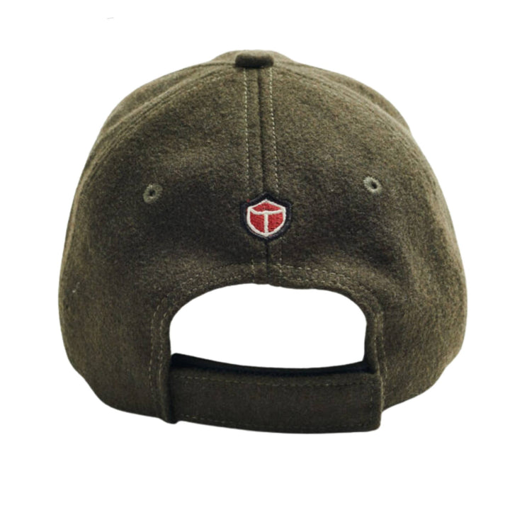 Casquette RCAF en laine kaki avec logo vue de derrière par Red Canoe