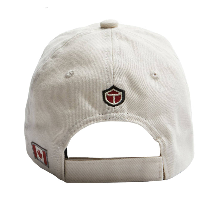 Casquette blanche RCAF par Red Canoe vue de derrière