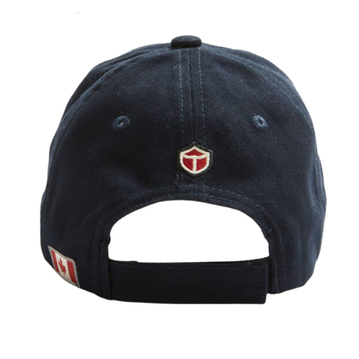 Casquette RCAF bleue marine avec logo par Red Canoe derriere