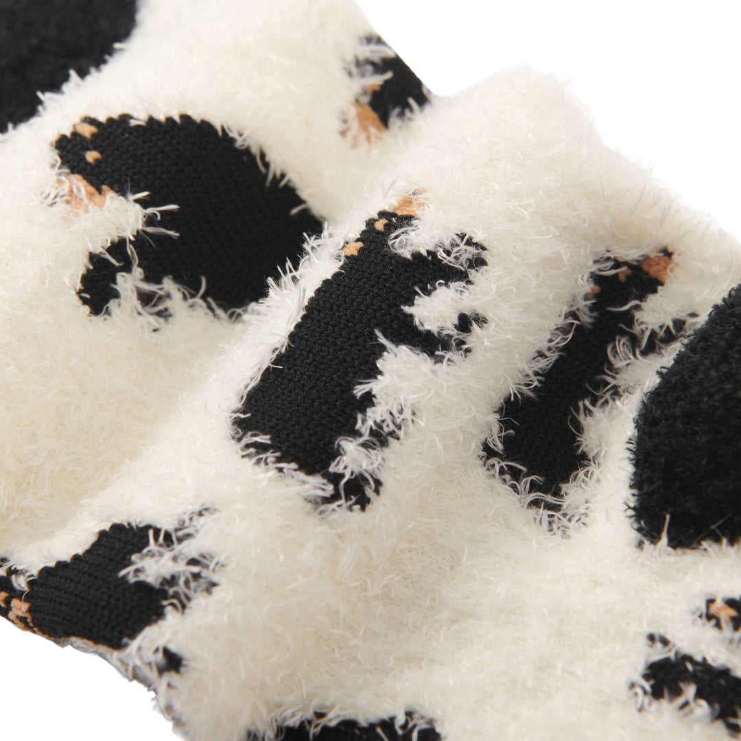 Détails des chaussettes blanches avec motif d'ours noirs par La petite maison bleue par Hatley