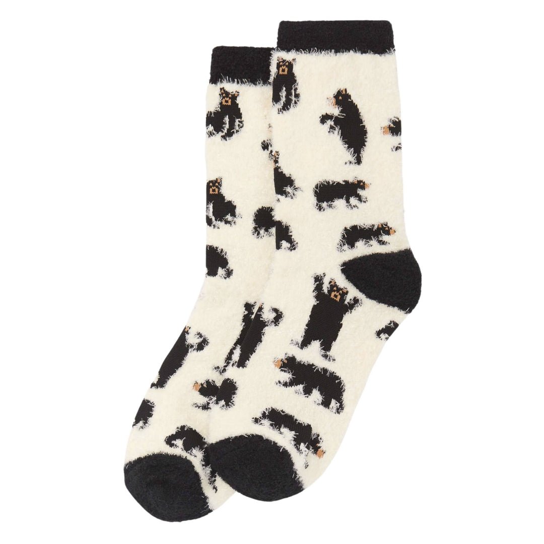 Paire de chaussettes blanches avec motif d'ours noirs par La petite maison bleue par Hatley
