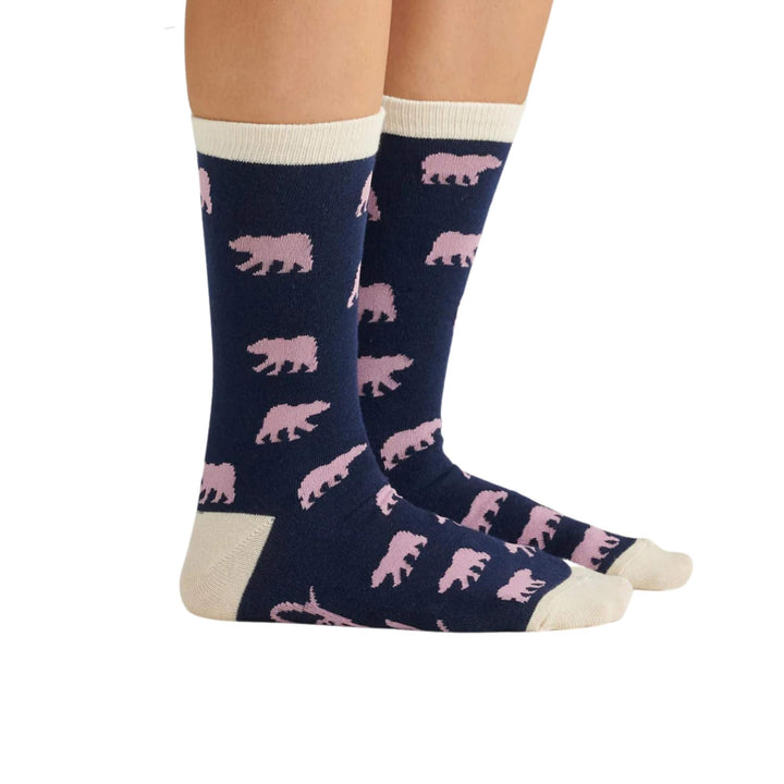 Chaussettes femme mama bear par La petite maison bleue par Hatley vues de côté