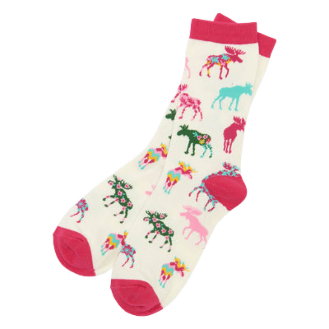 Chaussettes pour femme avec orignaux à motif par Petite maison bleue par Hatley