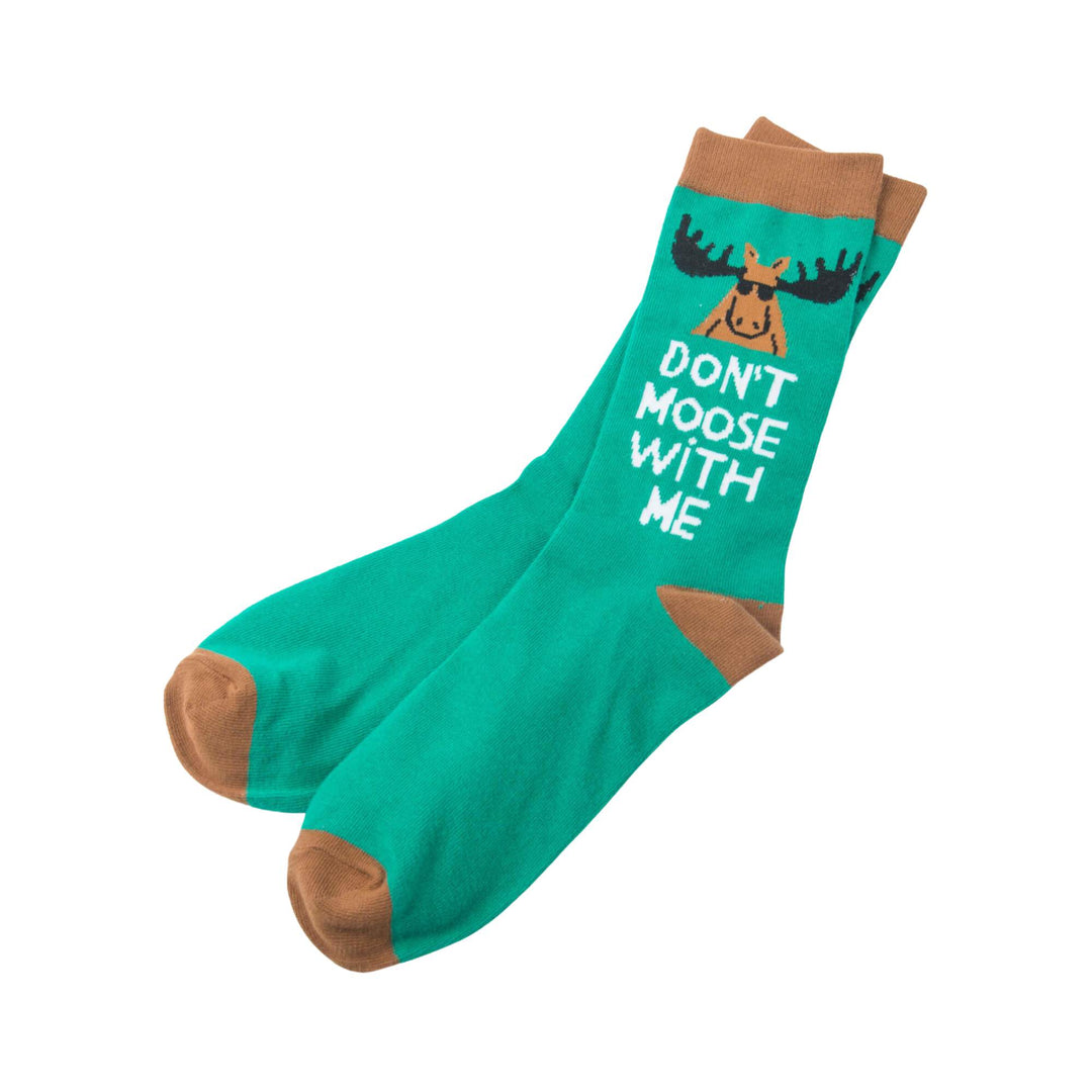 Chaussettes turquoise avec orignal pour homme par la petite maison bleue