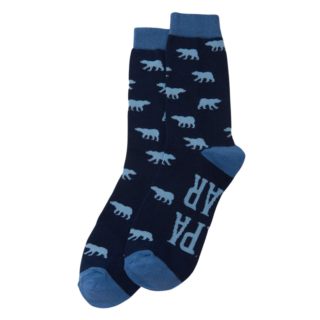 Chaussettes marines avec ours bleus pâles pour homme par little blue house