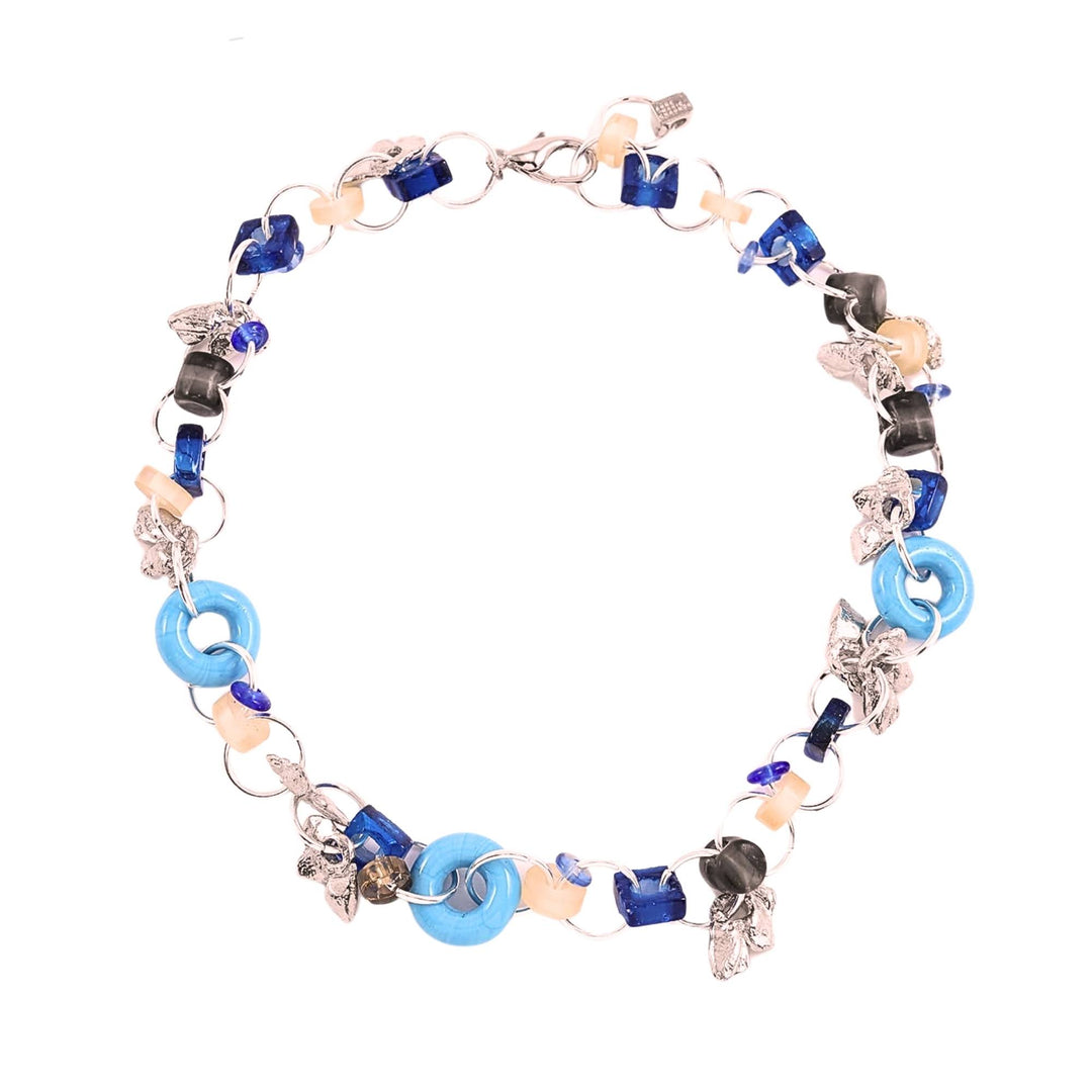 Collier Polaris argenté et bleu par Anne-Marie Chagnon