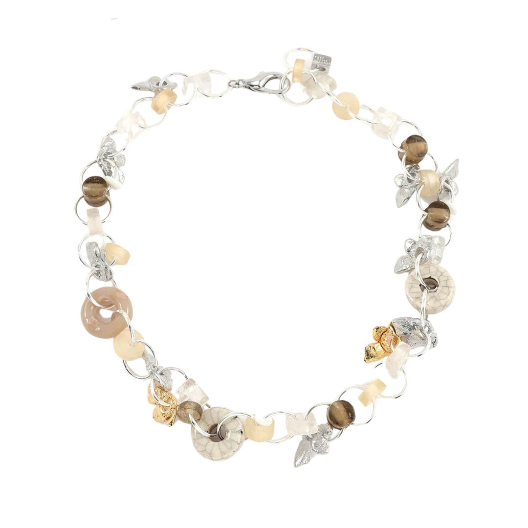 Collier Polaris doré et blanc par Anne-Marie Chagnon