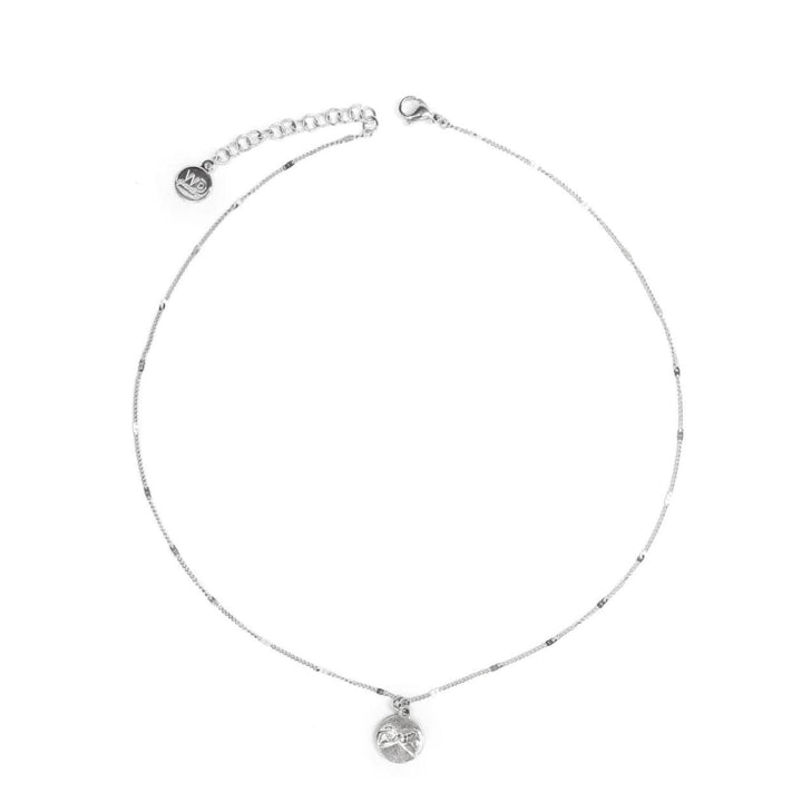 Collier argenté avec pendentif rond par welldunn