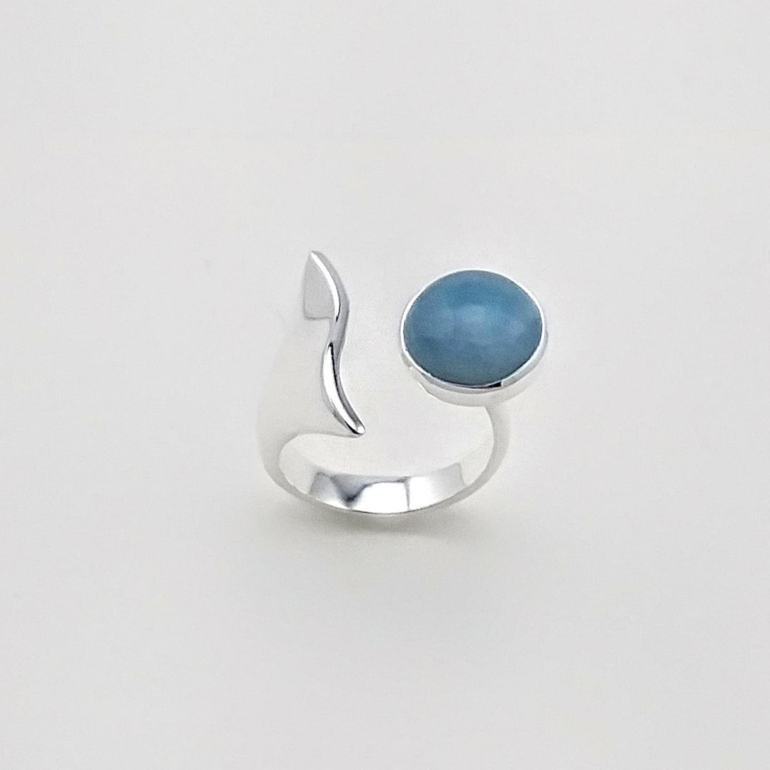 Bague Aigue-Marine de l'abitibi au design unique par gemmes québec