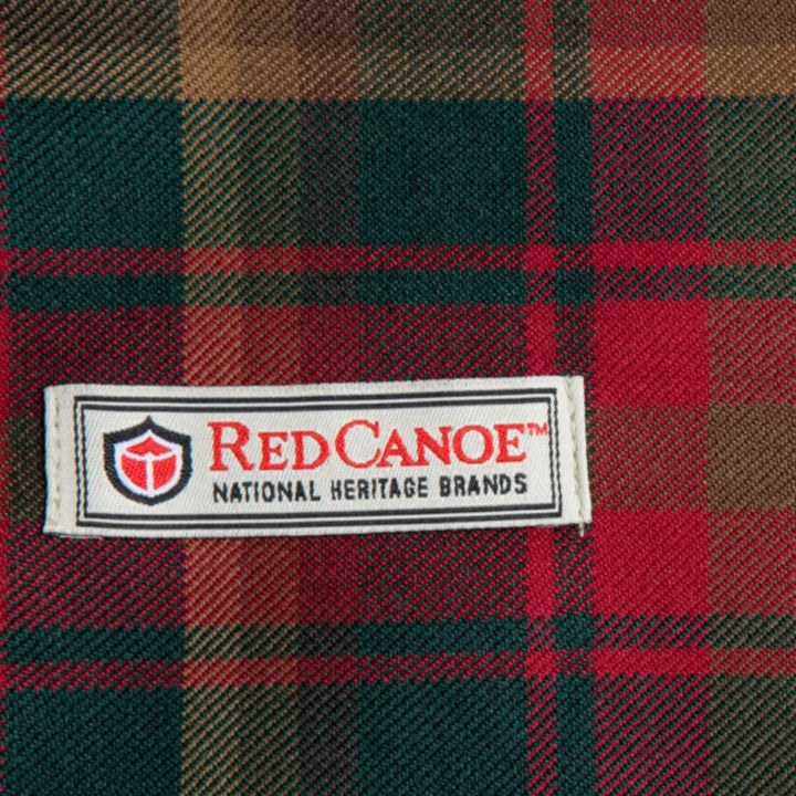 Motif du Foulard Tartan feuille d'érable en laine mérinos par Red Canoe