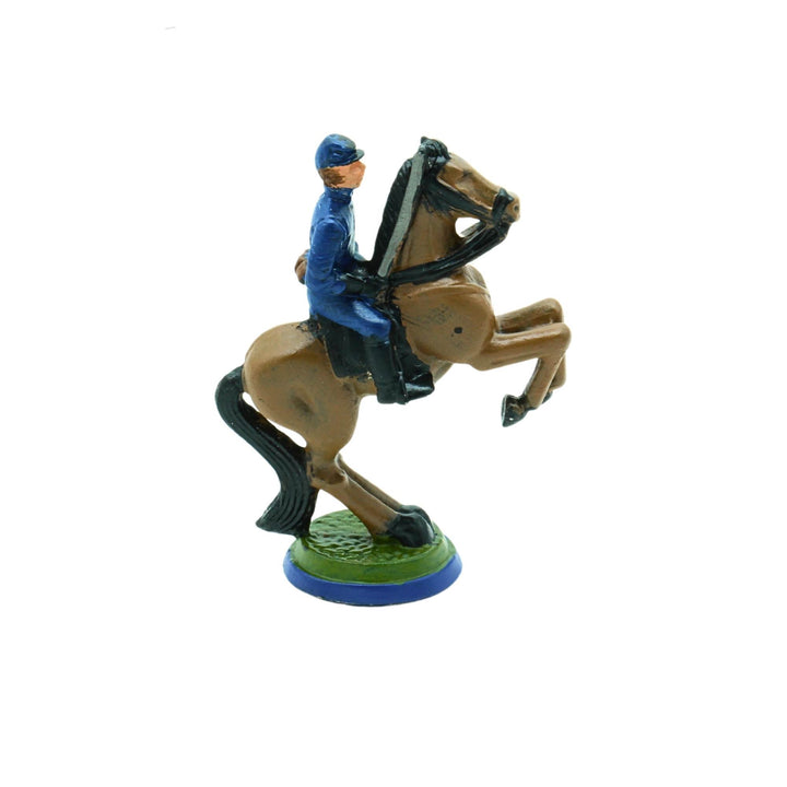 Cavalier bleue du Jeu d'échecs de la guerre civile vu de côté par Ashleay Dollard