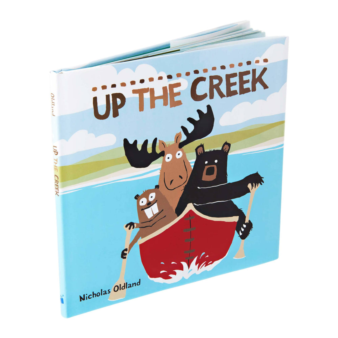 Livre en anglais pour enfant Up the creek par Hatley vu de devant 