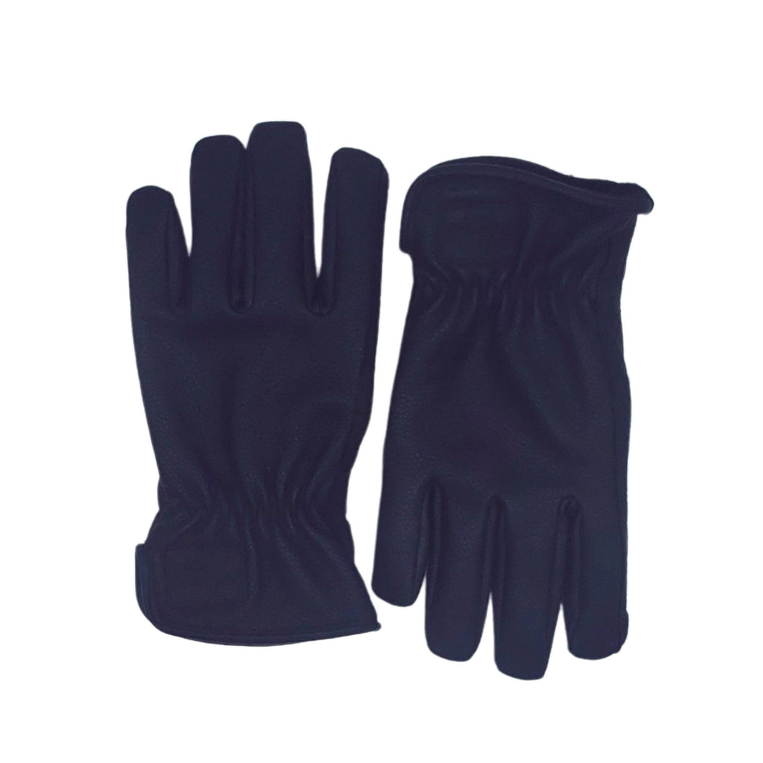 Gants en cuir noir doublés par Milo and Dexter