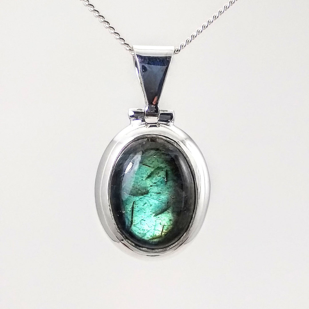 Pendentif Labradorite ovale par gemmes québec