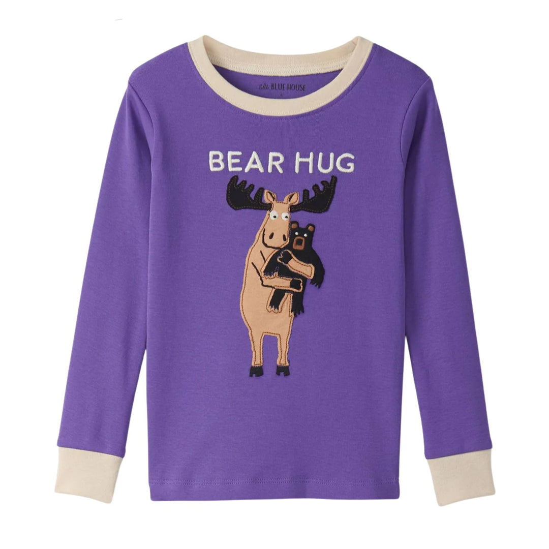Haut de pyjama mauve avec animaux par La petie maison bleue par Hatley