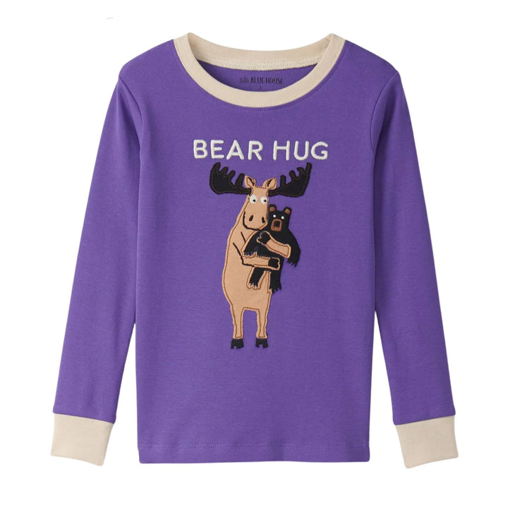 Haut de pyjama mauve avec animaux par La petie maison bleue par Hatley
