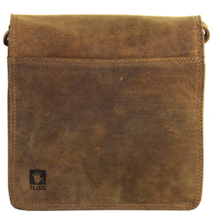 Sac en cuir de bison adrian klis 2455 vu de derrière avec pochette