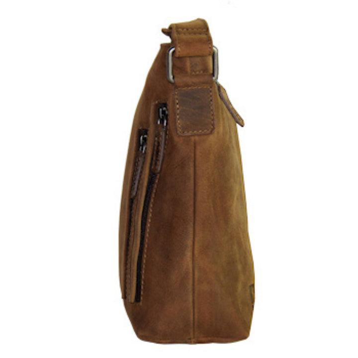 Sac Adrian Klis en cuir de bison 2594 vu de côté