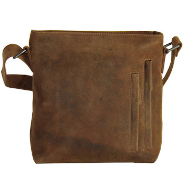 Sac Adrian Klis en cuir de bison 2594 avec 2 pochettes sur le devant