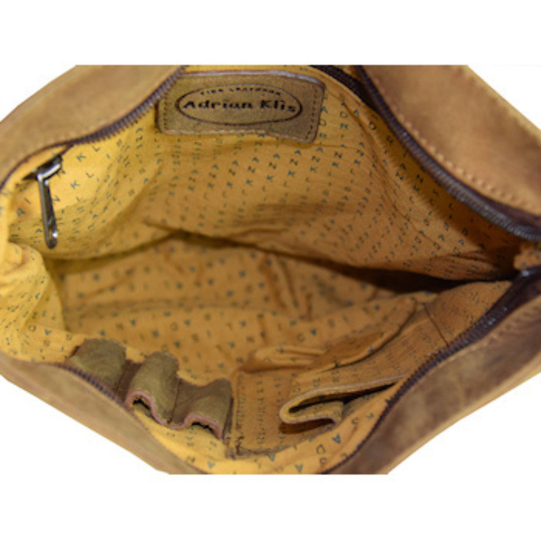 Sac Adrian Klis en cuir de bison 2594 vu de l'intérieur