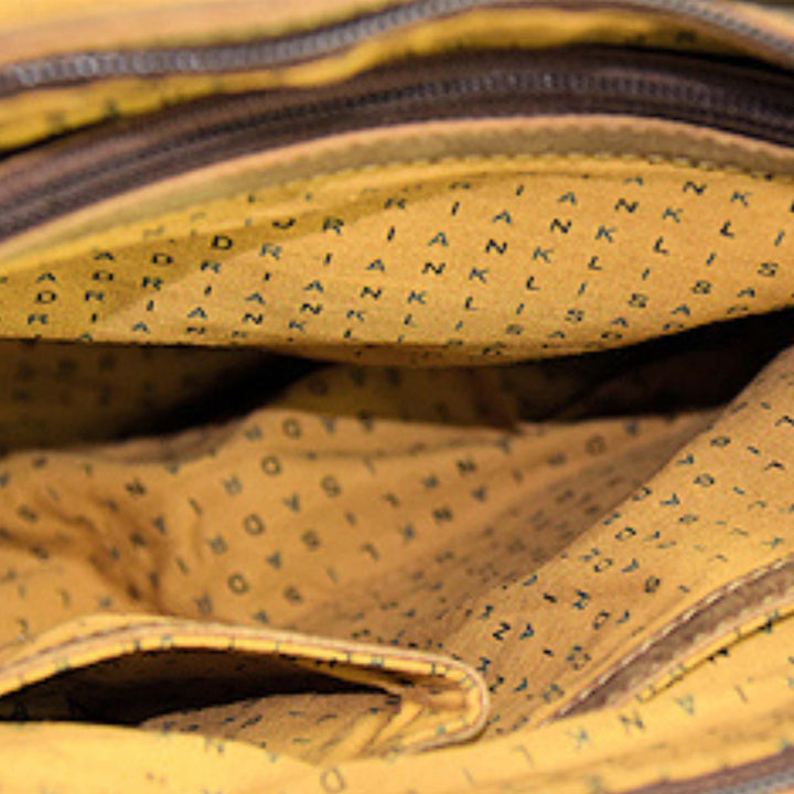 Sac Adrian Klis en cuir de bison 2908 vu de l'intérieur