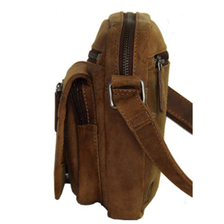 Sac Adrian Klis 2926 en cuir de bison vu de côté