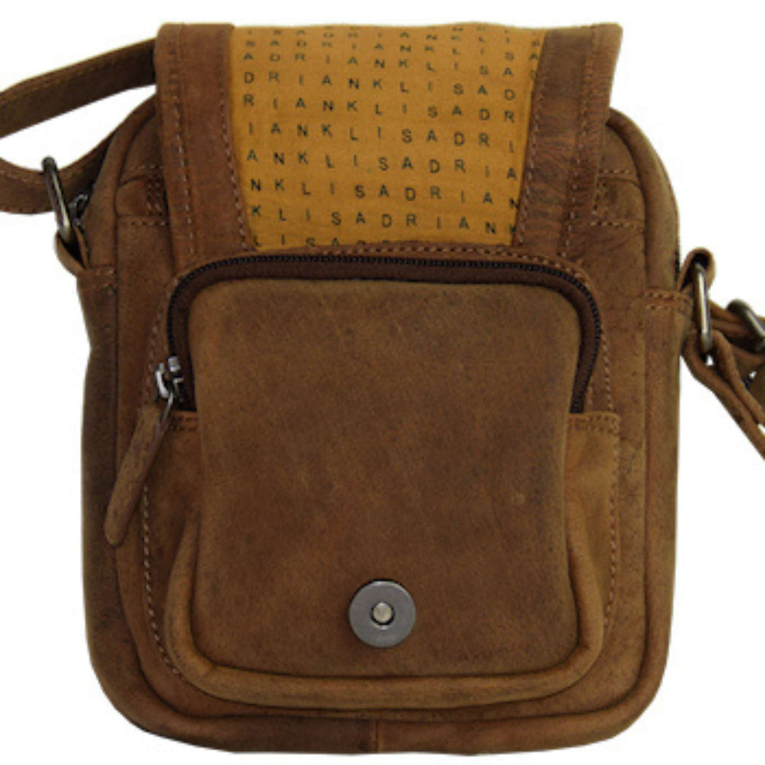 Sac Adrian Klis 2926 en cuir de bison vu de devant ouvert