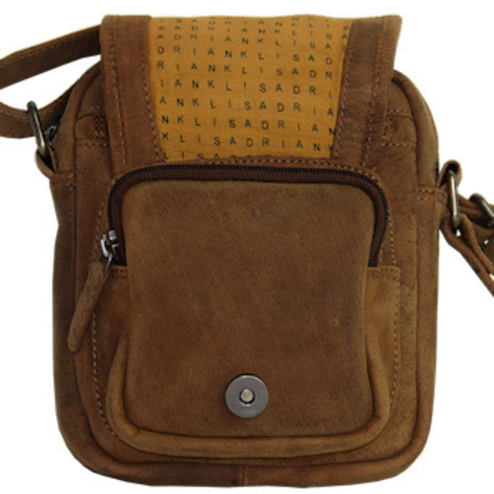 Sac Adrian Klis 2926 en cuir de bison vu de devant ouvert