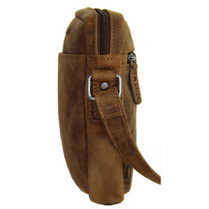 Sac Adrian Klis en cuir de bison 2928 vu de côté