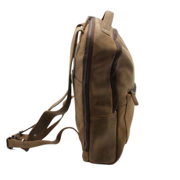 Sac à dos Adrian Klis en cuir de bison 2950 vu de côté