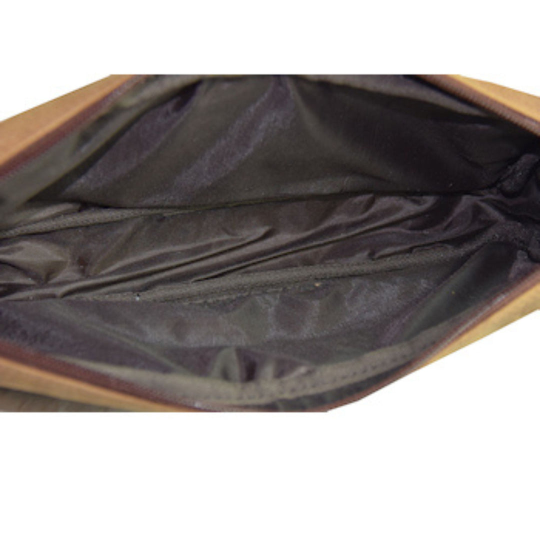 Trousse de toilette en cuir de bison