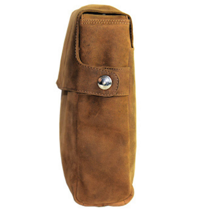 Sac de format compact en cuir de bison 2477 par Adrian klis vu de côté