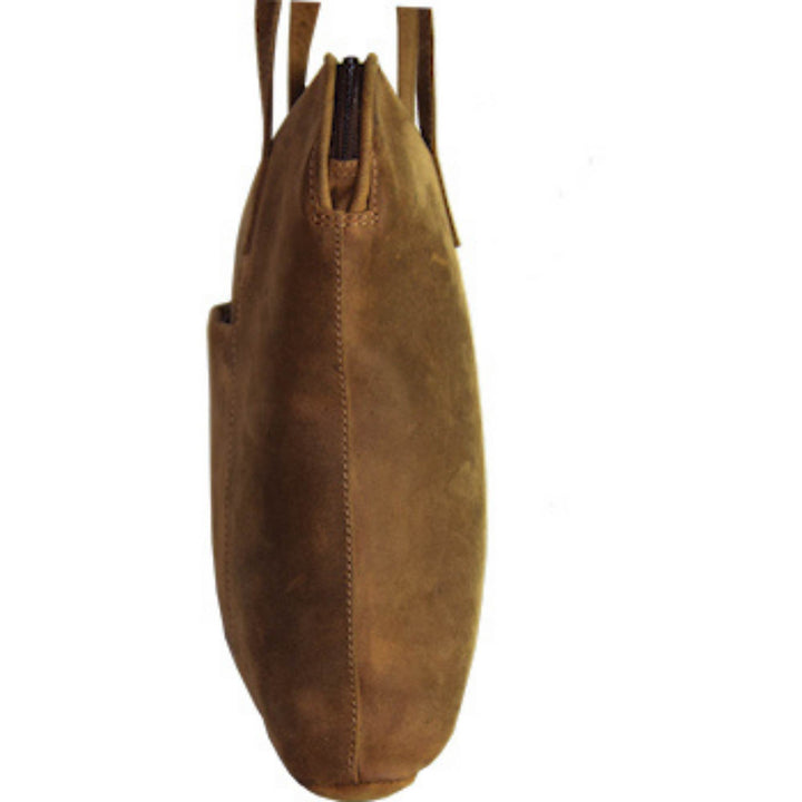 Sac organisateur 2326 par Adrian Klis en cuir de bison vu de côté
