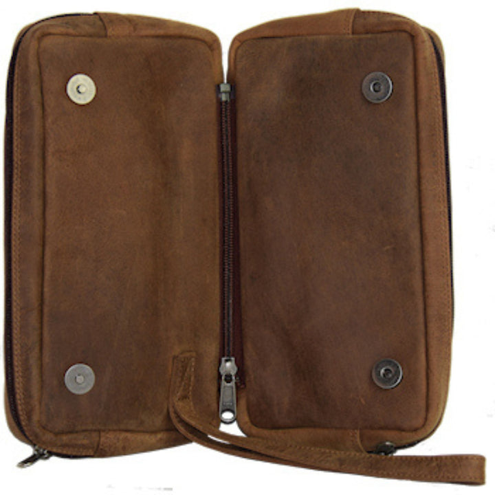 Bison Leather Toiletry Bag