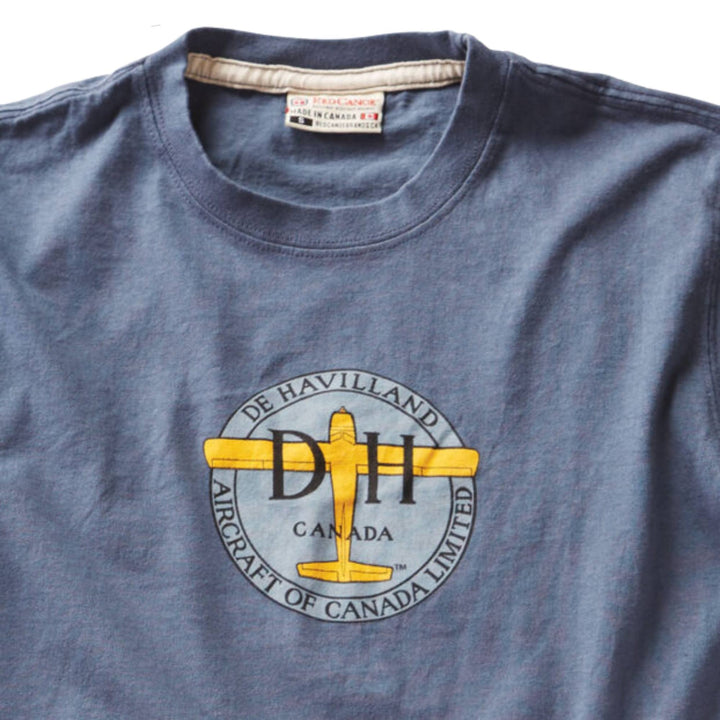 Détails du T-shirt de Havilland bleu pour homme par Red Canoe