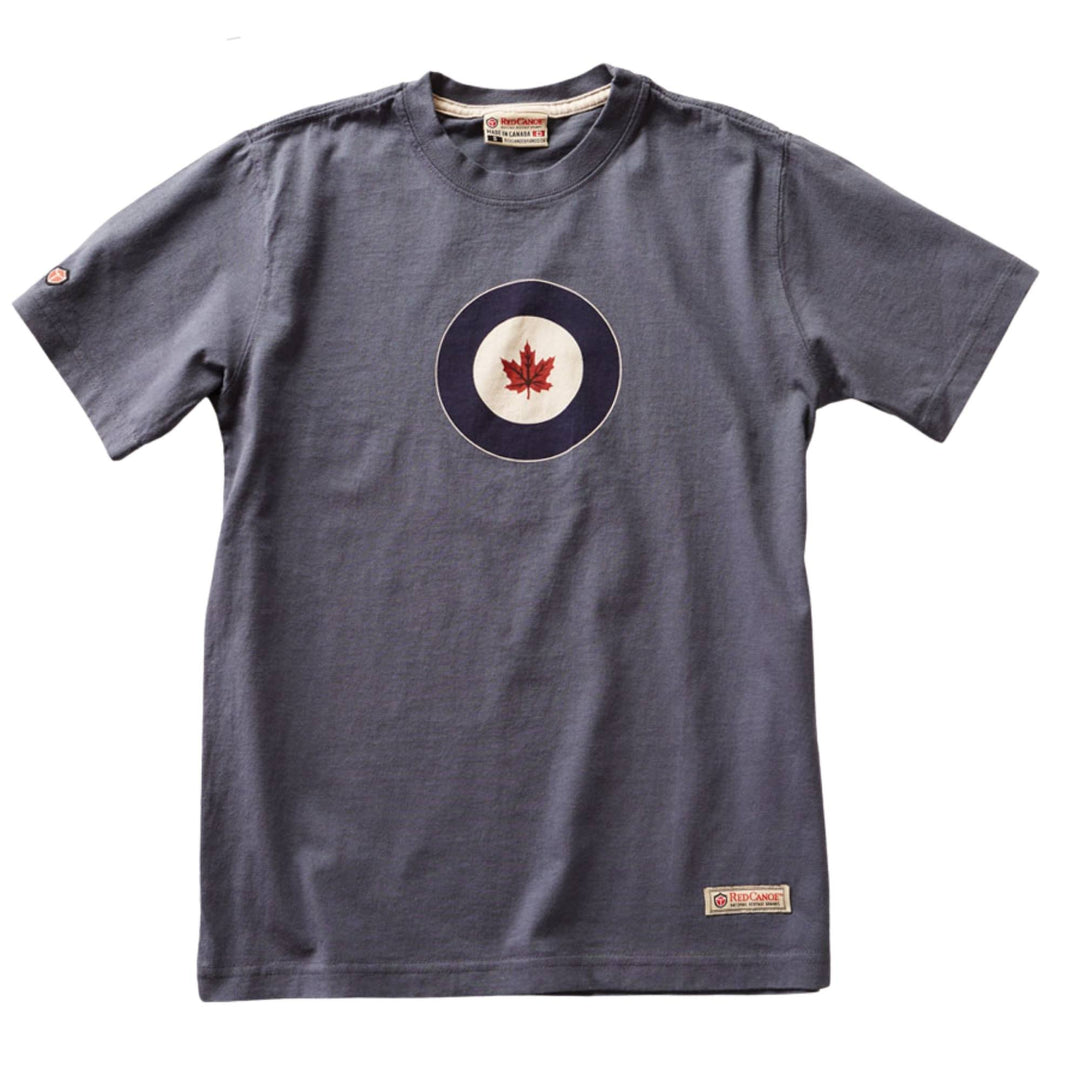 T-shirt RCAF bleu pour hommepar Red Canoe vu de devant