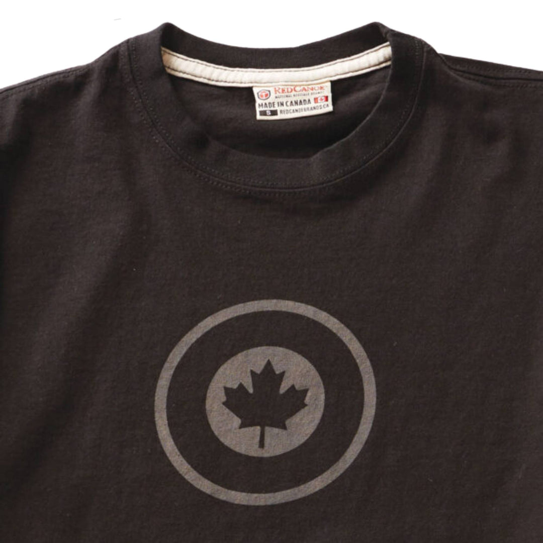 Détails du T-shirt RCAF noir pour homme par Red Canoe