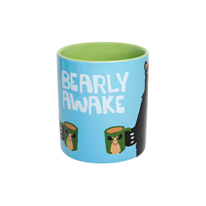 Tasse Bearly awake bleue avec ours par La petite maison bleue vue de côté