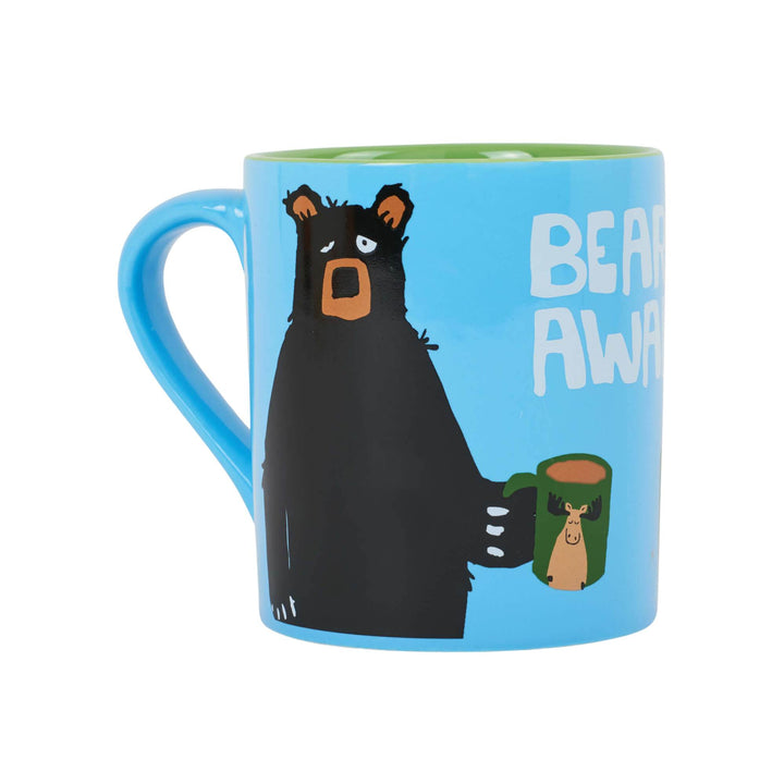 Tasse Bearly awake bleue avec ours par La petite maison bleue vue de devant