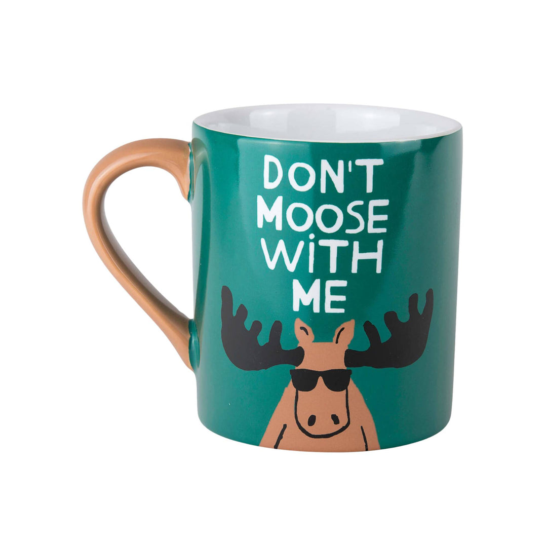 Tasse turquoise avec motif d'orignal DON'T MOOSE WITH ME