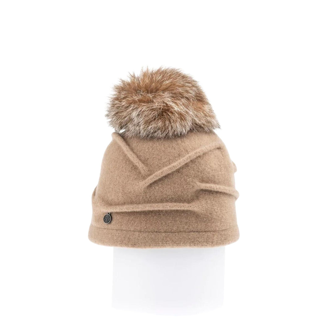 Tuque caramel avec pompom de la même couleur par canadian hat